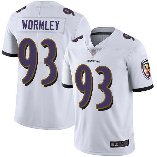 Baltimore Ravens Limited White Men Chris Wormley Road Jersey NFL Football 93 Vapor Untouchable